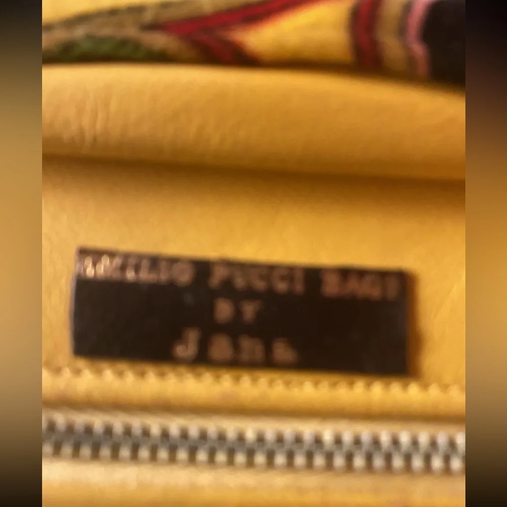 EMILIO PUCCI By Jana Vintage 60's Velvet Handbag‎ Satchel Psychedelic Mod